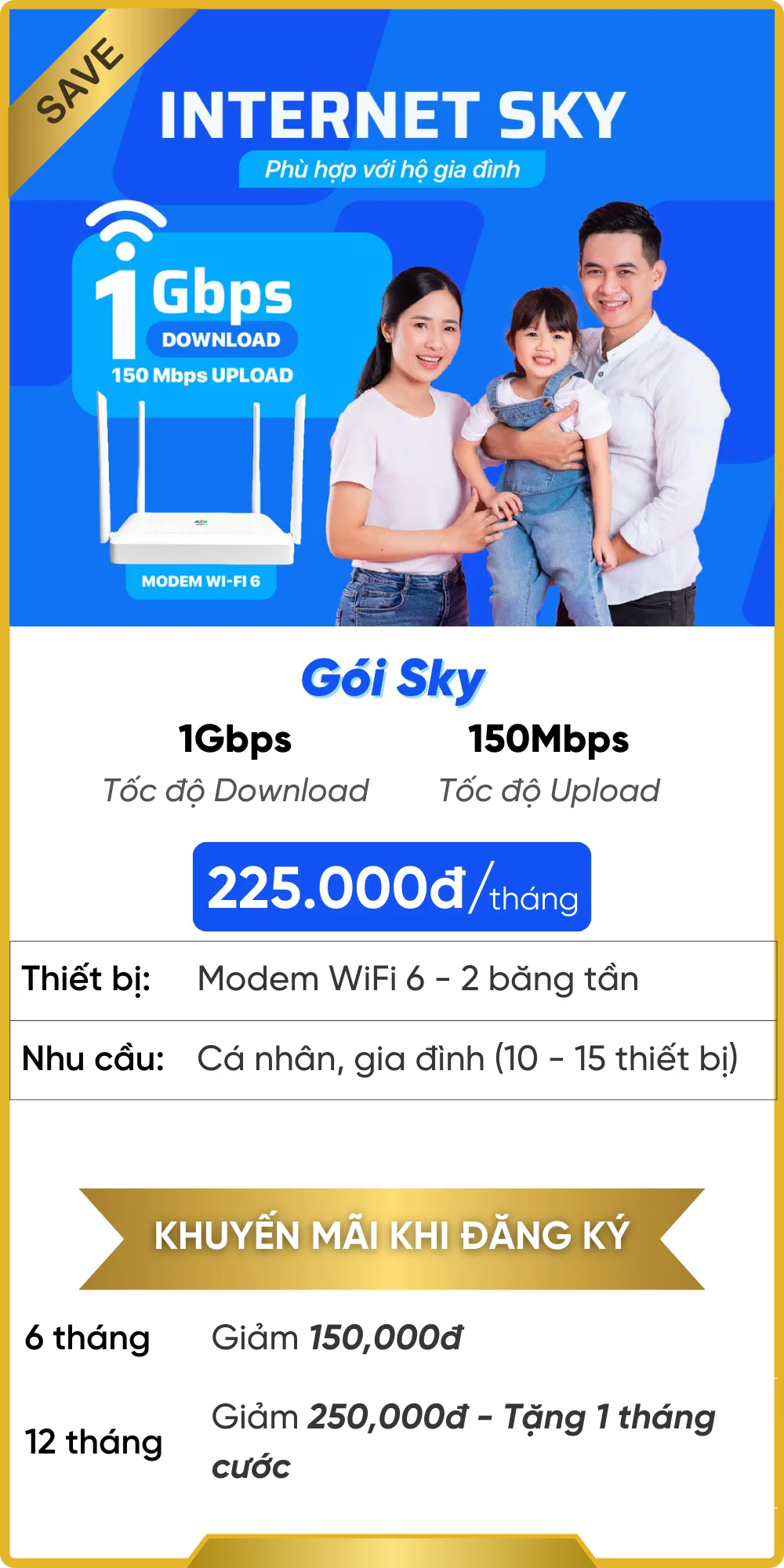 Gói WiFi Sky FPT