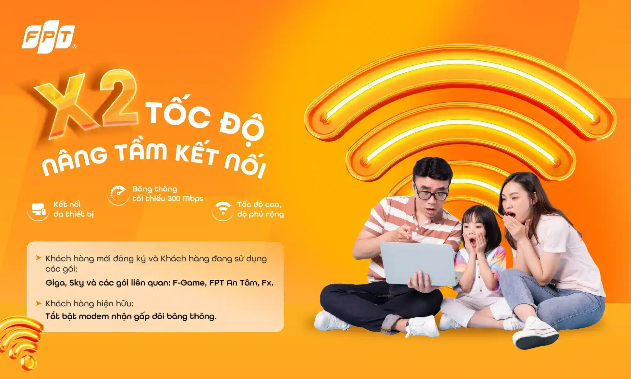 FPT nâng gấp đôi băng thông