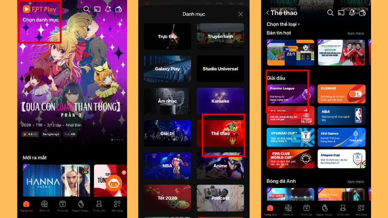 Cách xem Ngoại hạng Anh trên điện thoại 2026